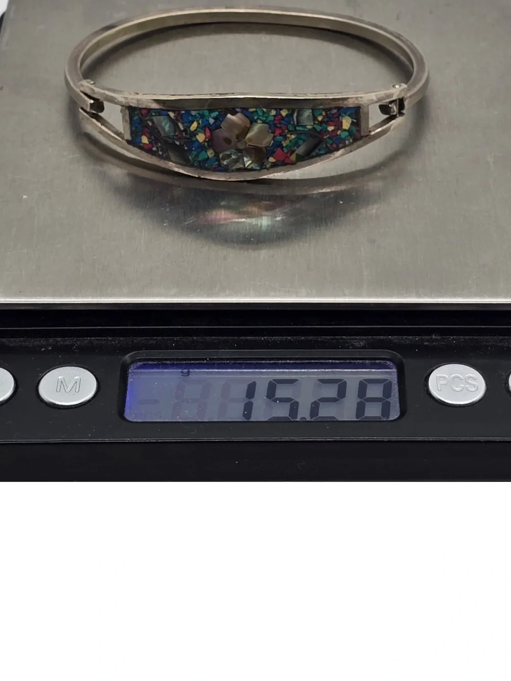 Multicolor Mother-of-Pearl Flower Inlay Bracelet - Women Accessories